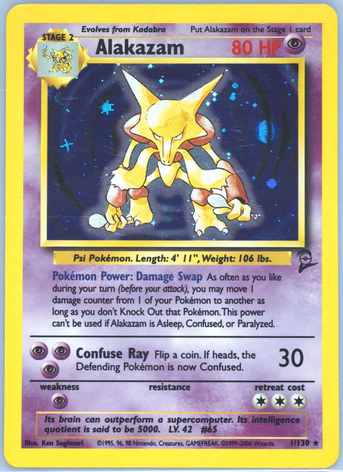 Alakazam-Holo (1) 2000 Pokemon Game Base II
