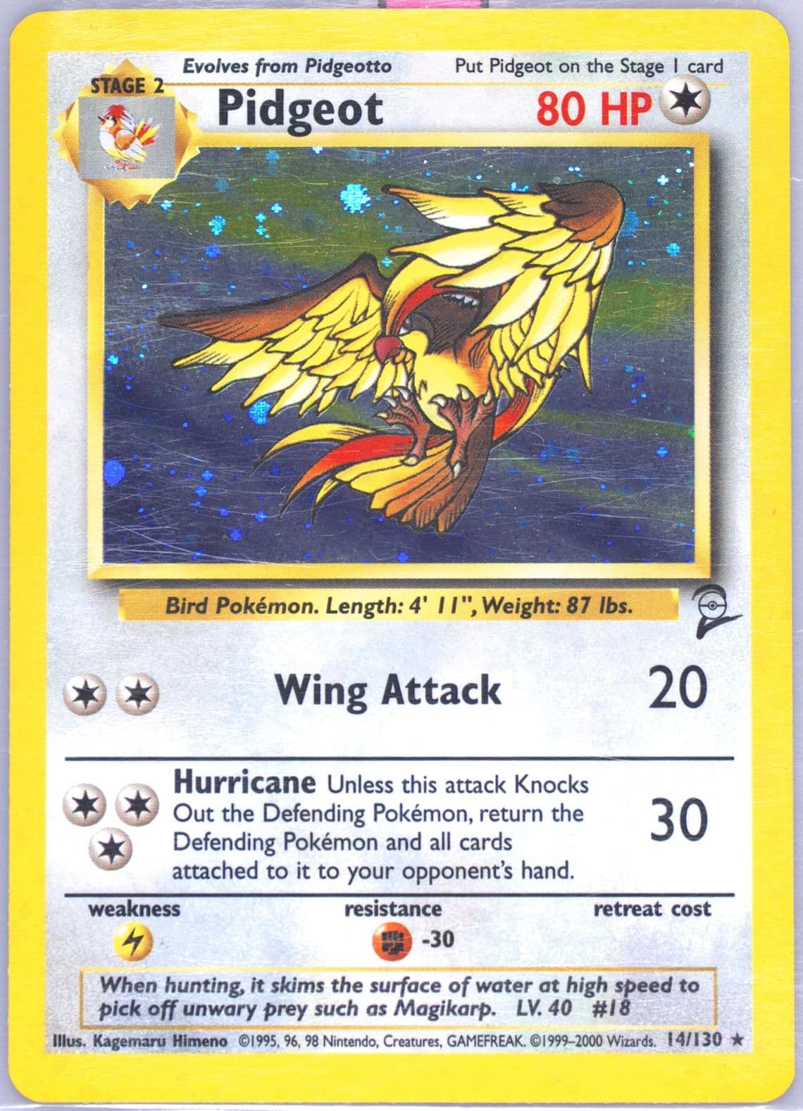 Pidgeot-Holo (14) 2000 Pokemon Game Base II