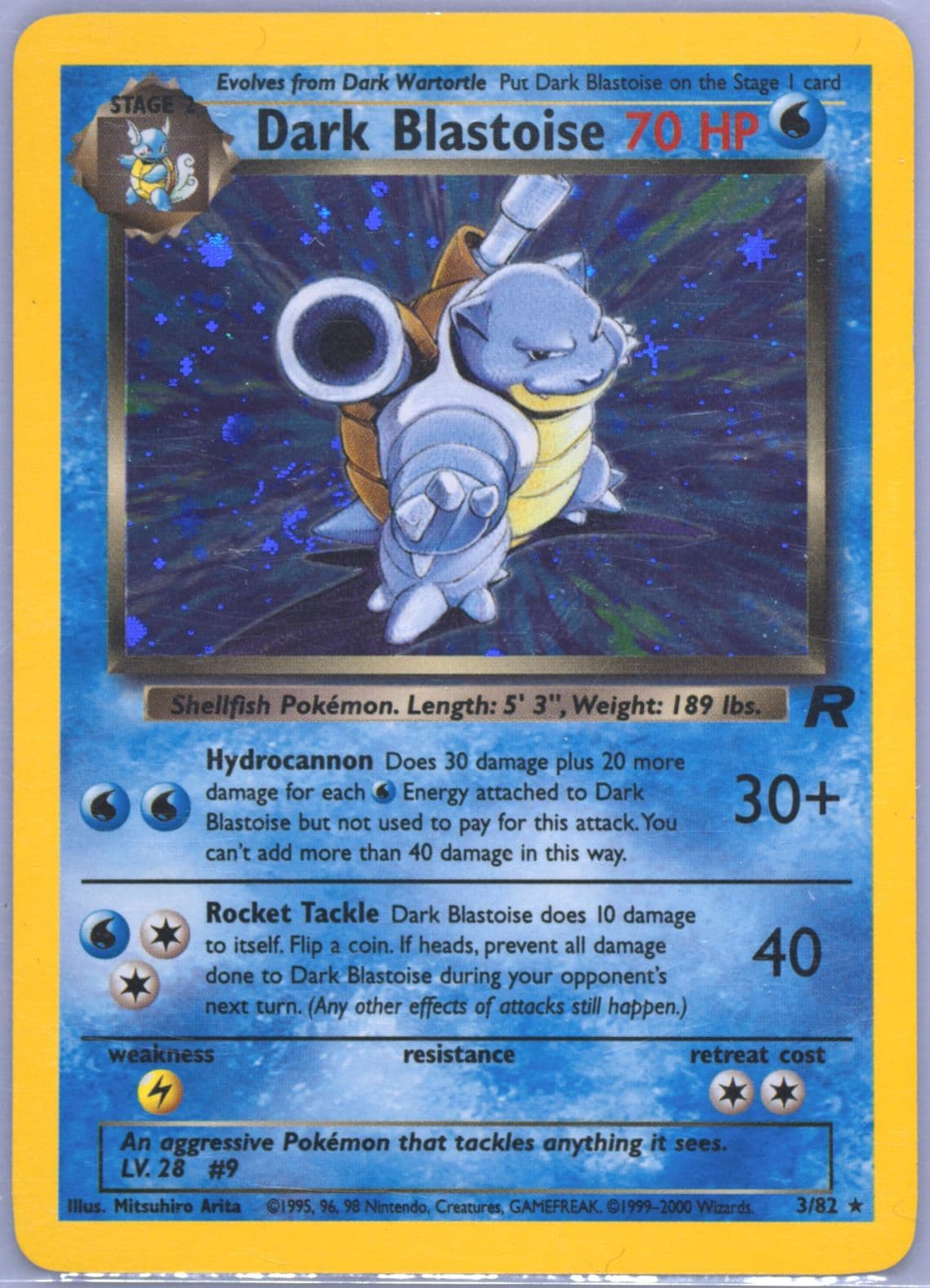 Dark Blastoise-Holo (3) 2000 Pokemon Rocket