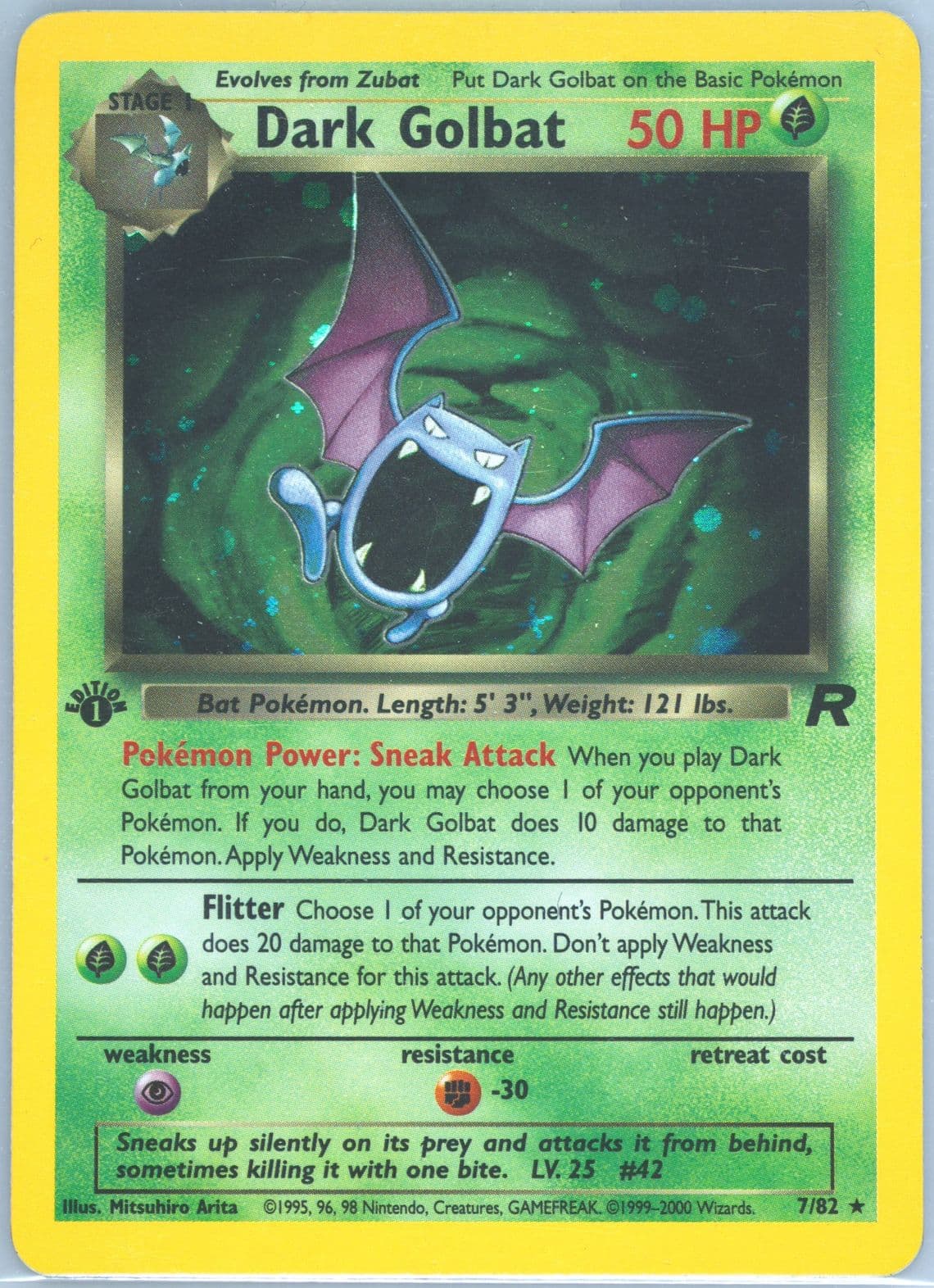Dark Golbat-Holo 1st Edition (7) 2000 Pokemon Rocket