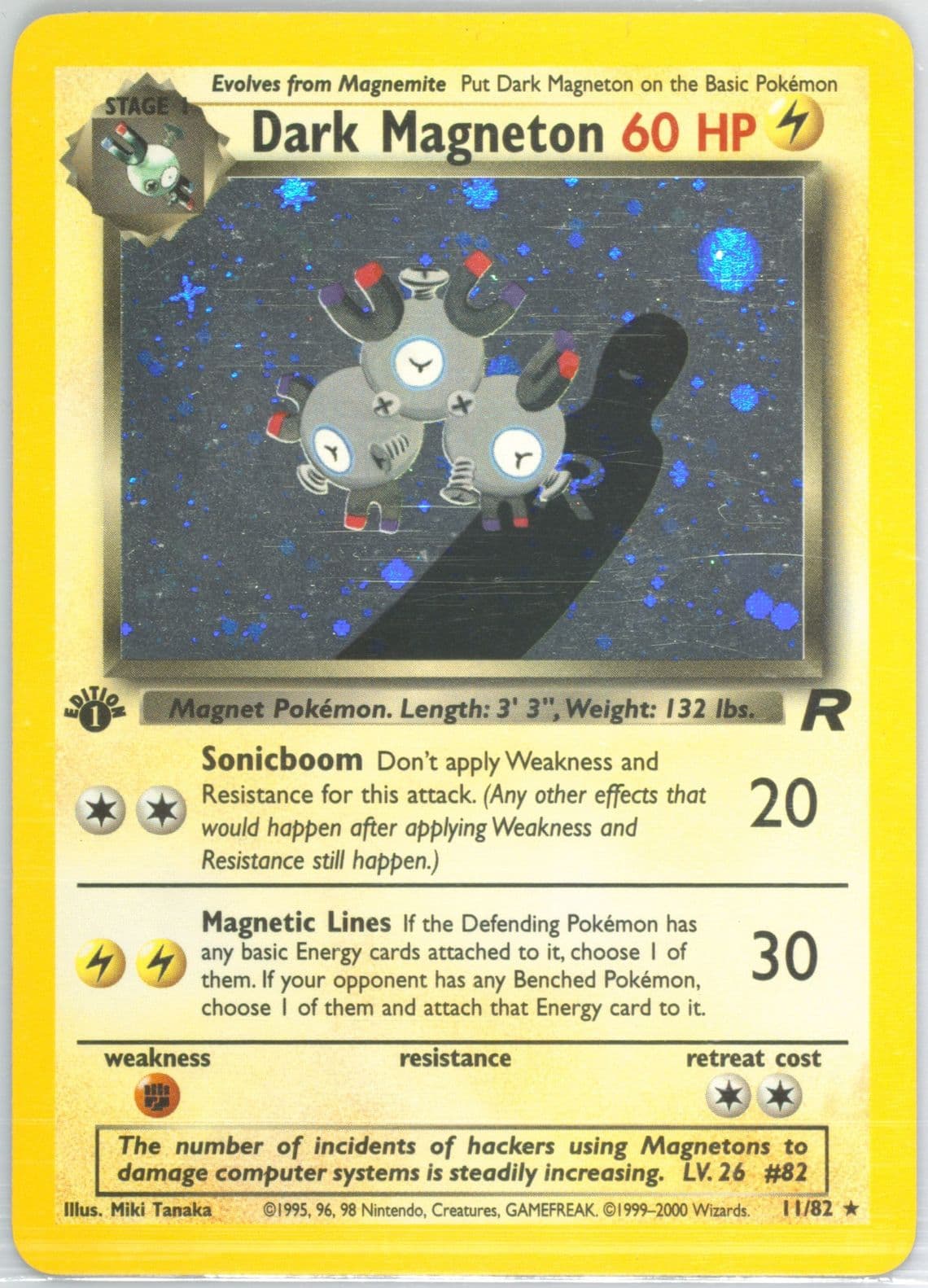 Dark Magneton-Holo 1st Edition (11) 2000 Pokemon Rocket