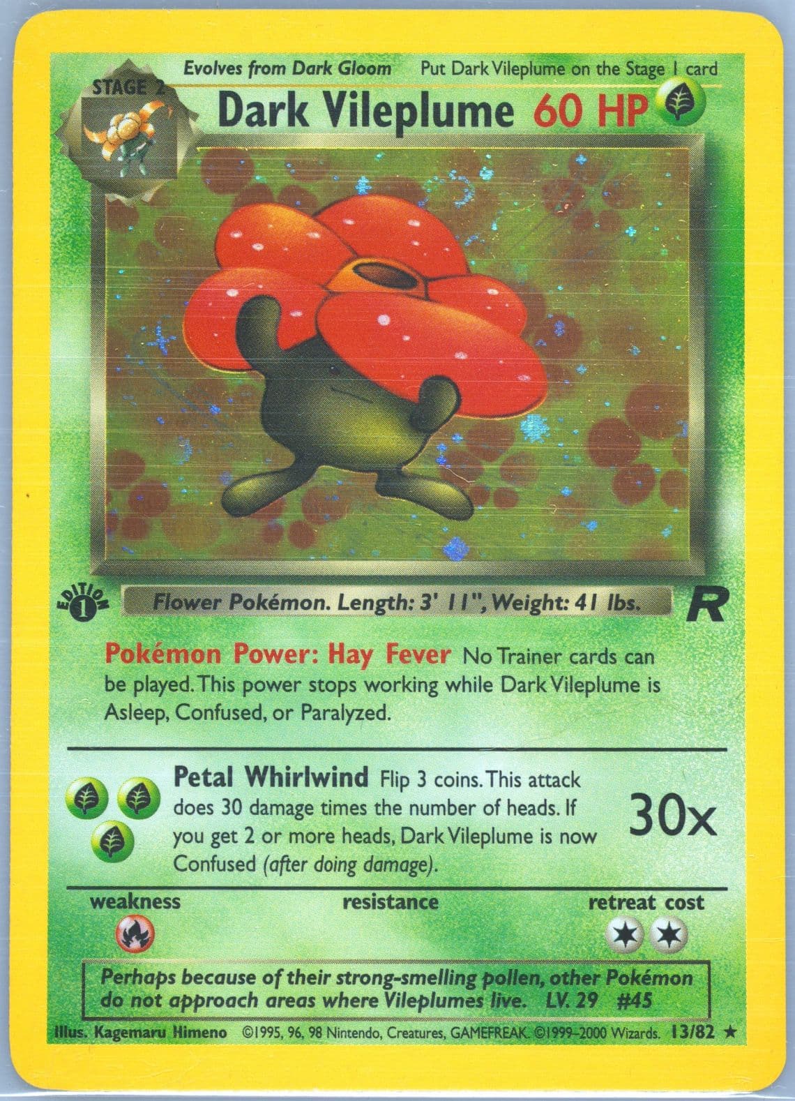 Dark Vileplume-Holo 1st Edition (13) 2000 Pokemon Rocket