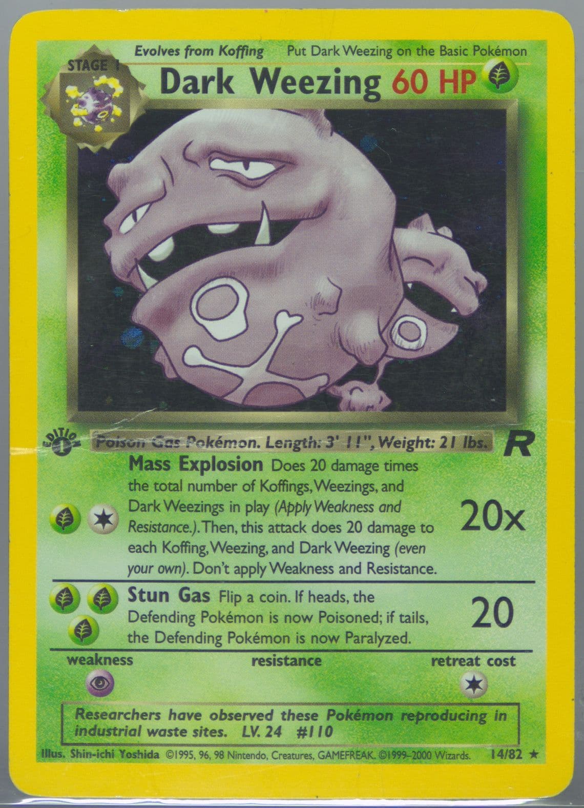 Dark Weezing-Holo 1st Edition (14) 2000 Pokemon Rocket