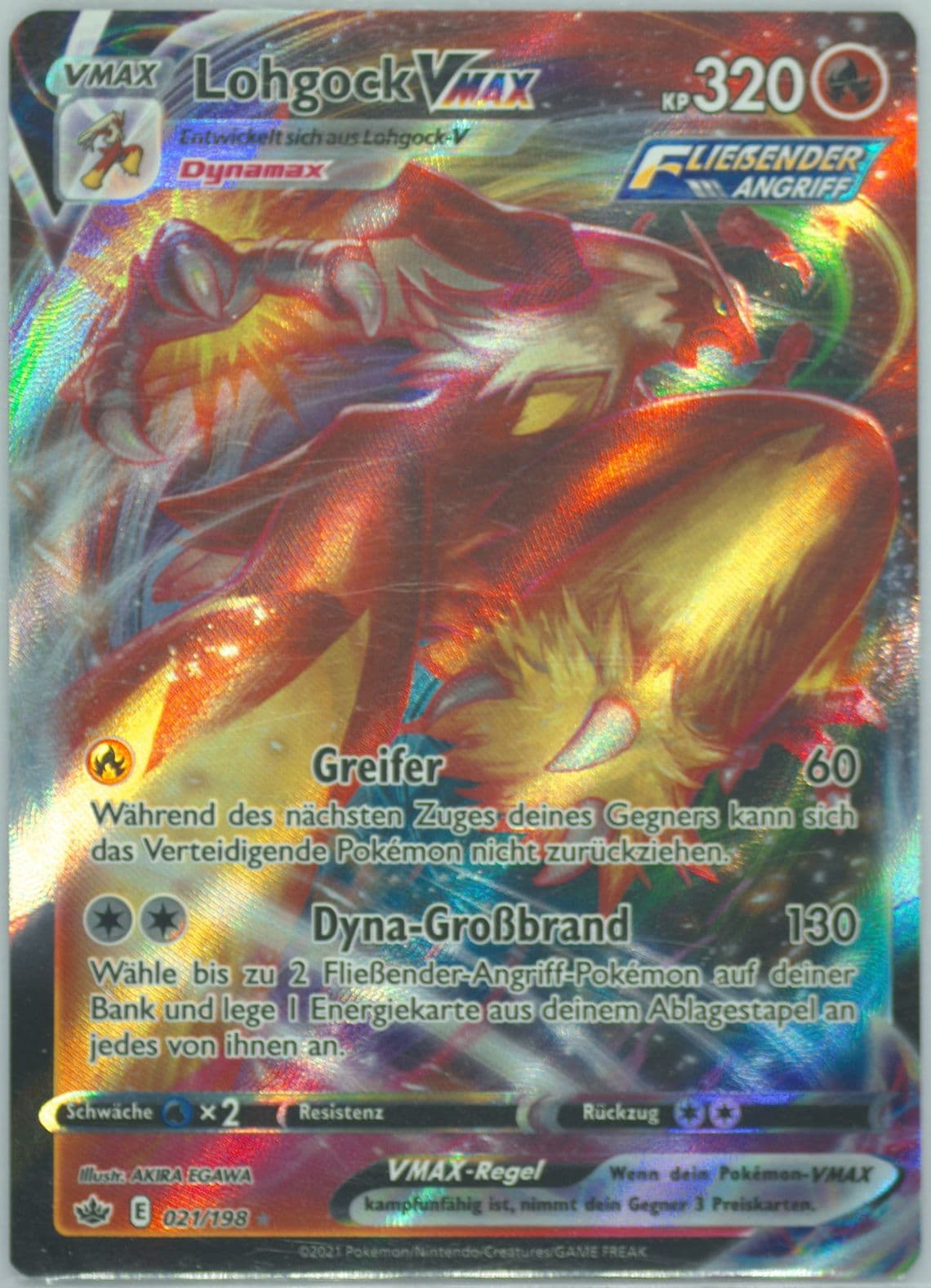 Full Art/Lohgock Vmax German (021) 2021 Pokemon Sword & Shield Chilling Reign