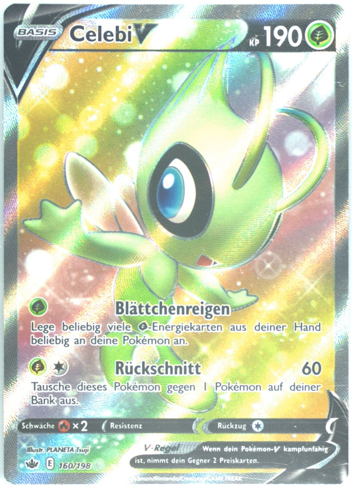 Full Art/Celebi V German (160) 2021 Pokemon Sword & Shield Chilling Reign