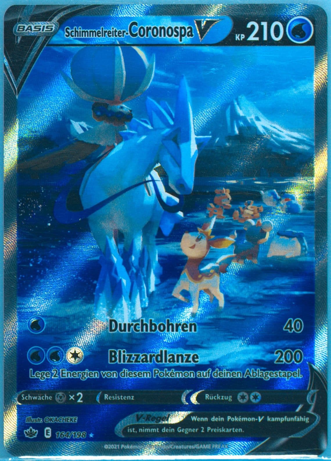 Full Art/Schimmelreiter-Coronospa V German (164) 2021 Pokemon Sword & Shield Chilling Reign