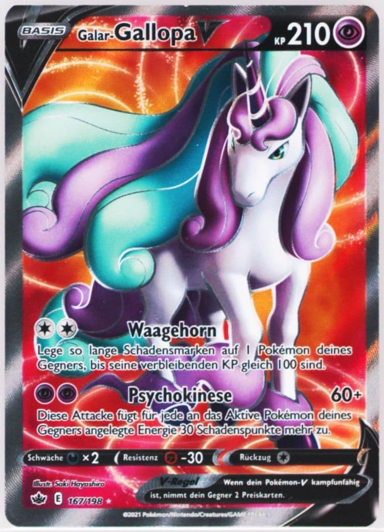 Full Art/Galar-Gallopa German (167) 2021 Pokemon Sword & Shield Chilling Reign