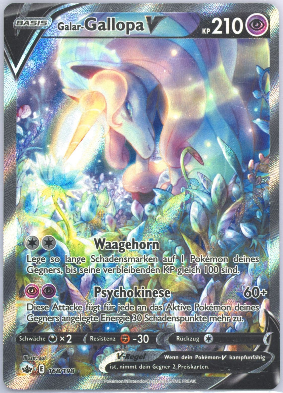 Full Art/Galar-Gallopa German (168) 2021 Pokemon Sword & Shield Chilling Reign