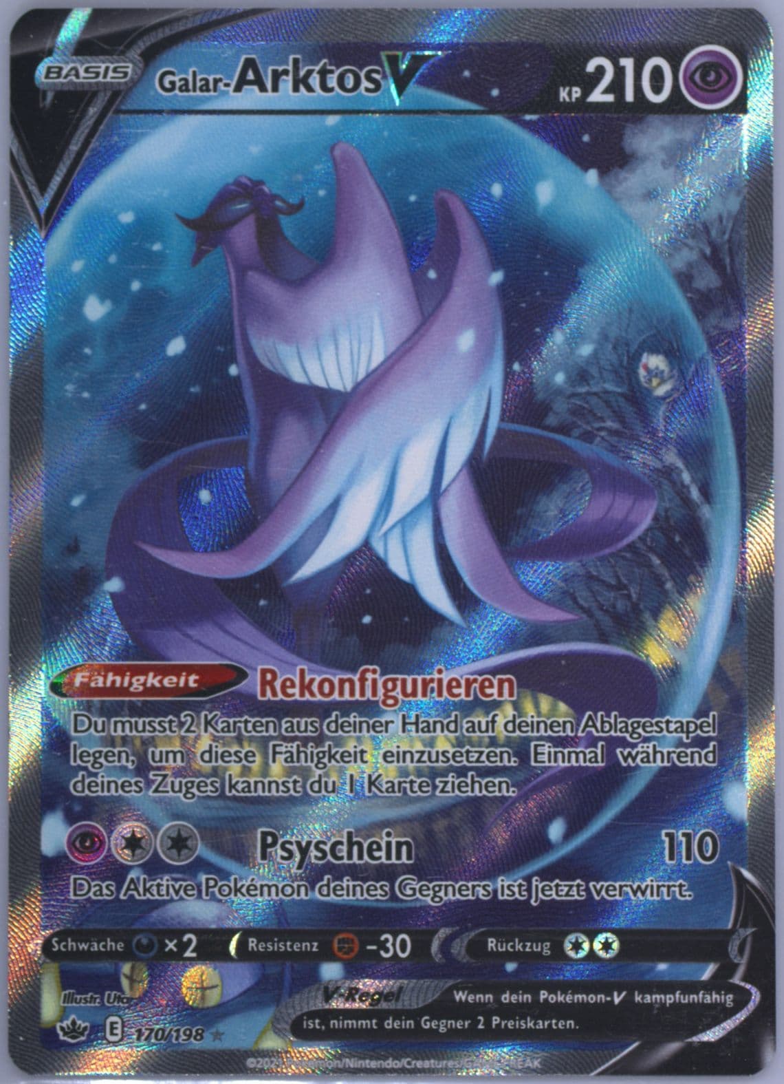 Full Art/Galar-Arktos V German (170) 2021 Pokemon Sword & Shield Chilling Reign