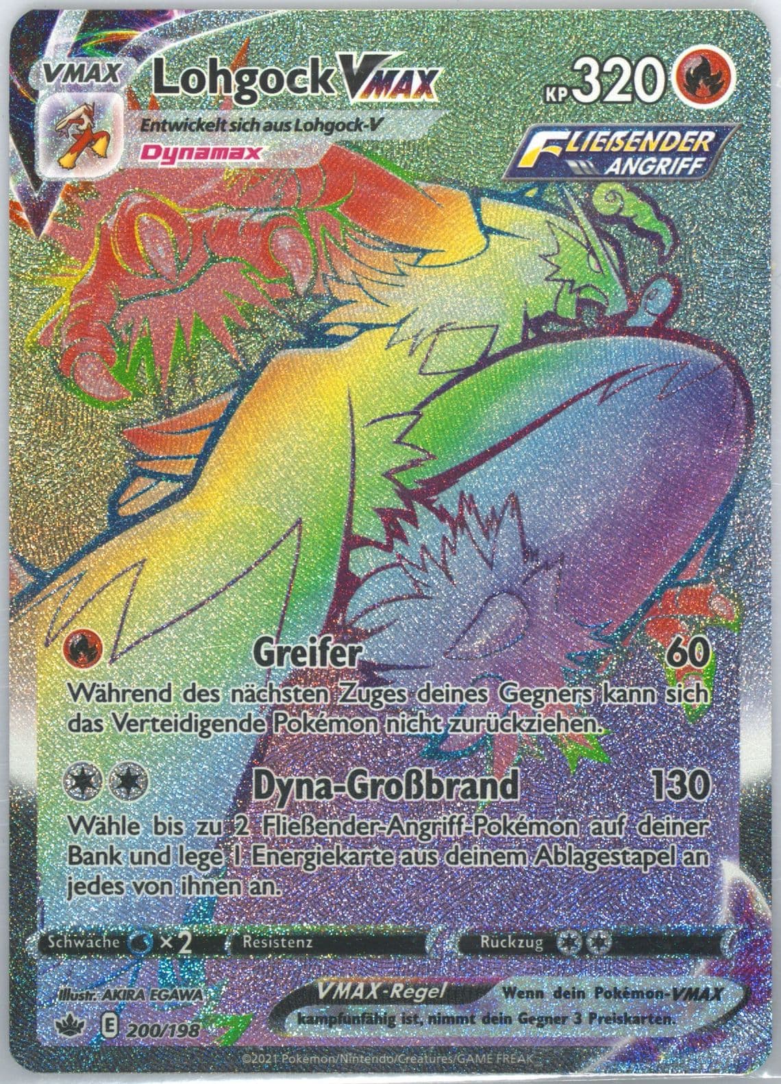 Full Art/Lohgock Vmax German-Secret (200) 2021 Pokemon Sword & Shield Chilling Reign