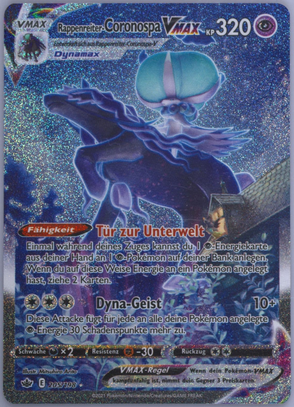 Full Art/Rappenreiter-Coronospa Vmax German-Secret (205) 2021 Pokemon Sword & Shield Chilling Reign