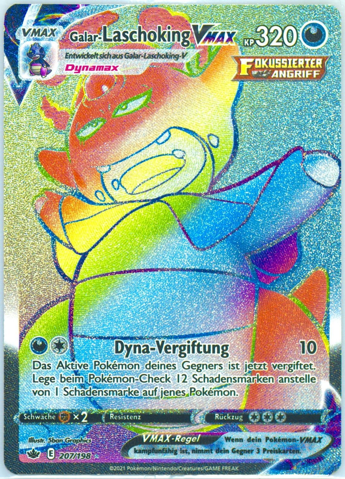 Full Art/Galar-Laschoking Vmax German-Secret (207) 2021 Pokemon Sword & Shield Chilling Reign