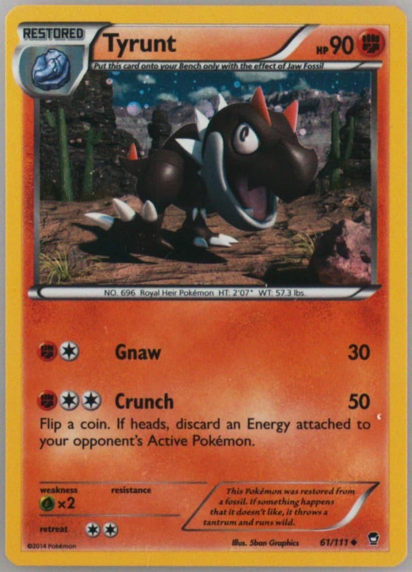 Tyrunt-Holo Cosmos-Ancient Power Box (61) 2014 Pokemon XY Furious Fists