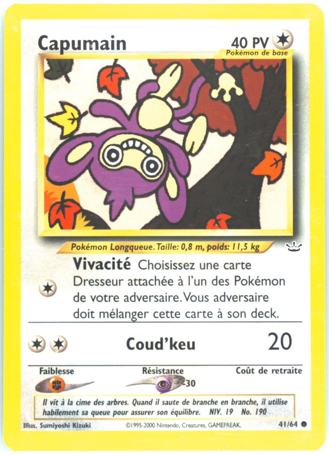 Capumain (41) 2002 Pokemon French Neo Revelation