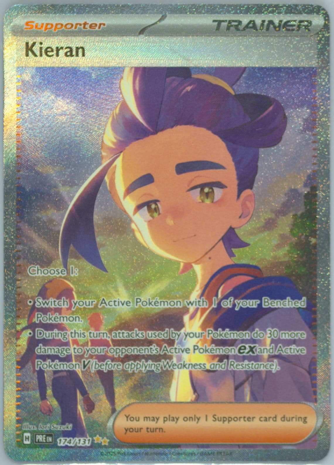 Kieran Special Illustration Rare (174) 2025 Pokemon Pre EN-Prismatic Evolutions