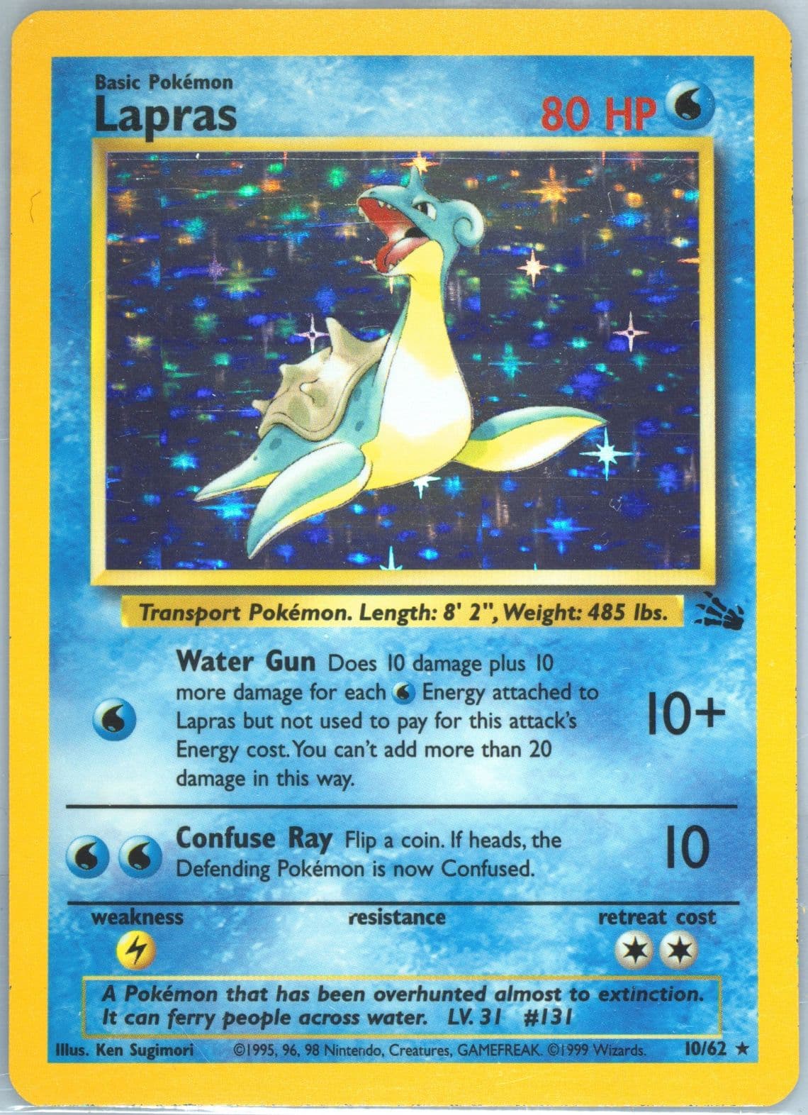 Lapras-Holo (10) 1999 Pokemon Fossil