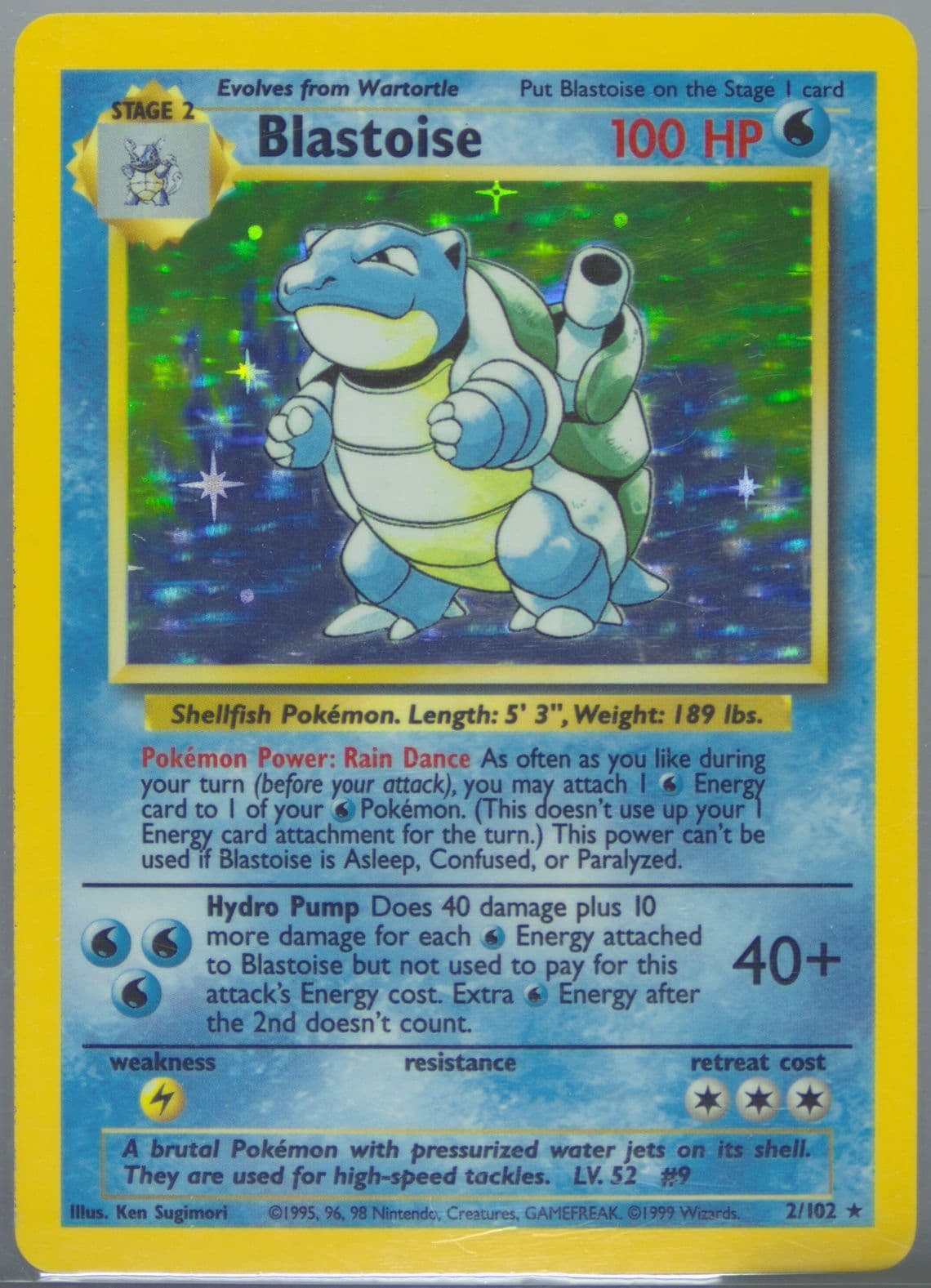 Blastoise-Holo (2) 1999 Pokemon Game
