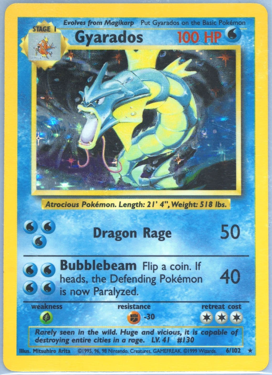 Gyarados-Holo (6) 1999 Pokemon Game