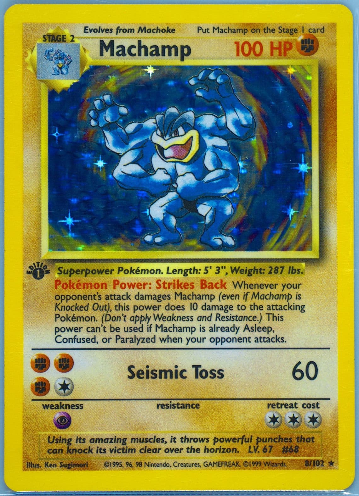 Machamp-Holo 1st Edition (8) 1999 Pokemon Game