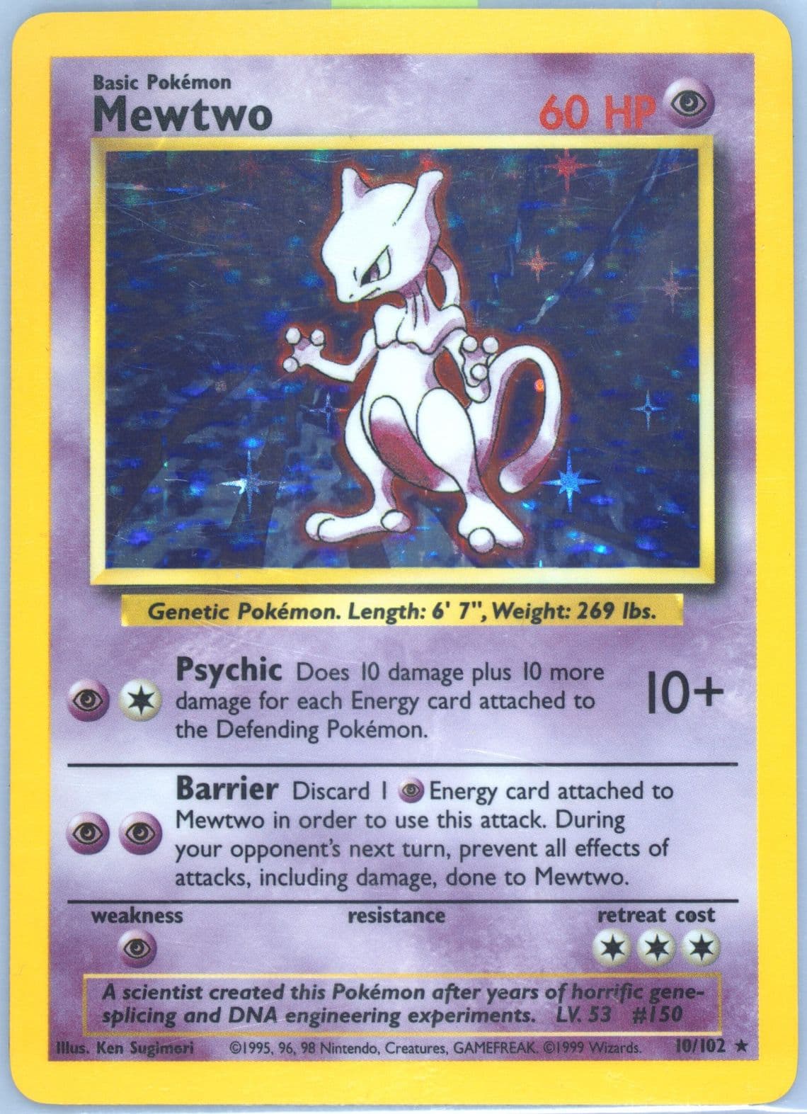 Mewtwo-Holo (10) 1999 Pokemon Game