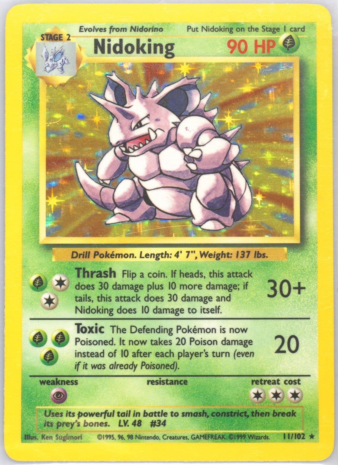 Nidoking-Holo (11) 1999 Pokemon Game