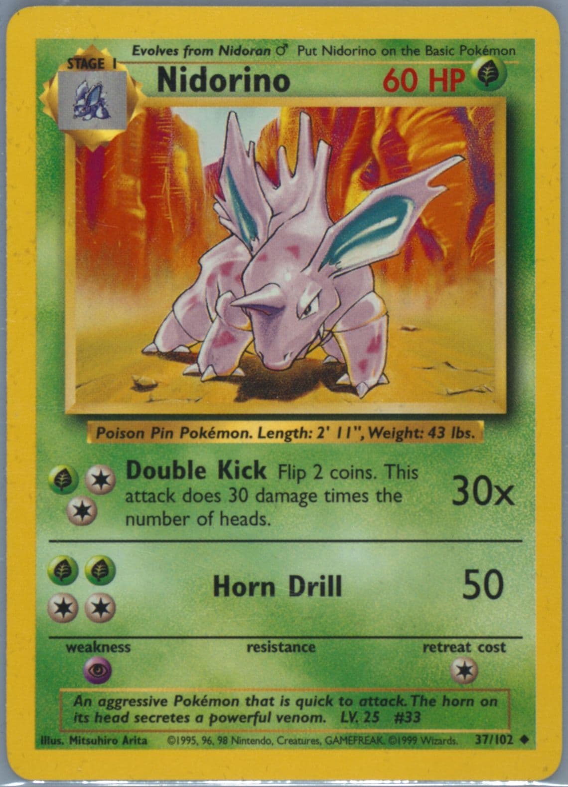 Nidorino (37) 1999 Pokemon Game