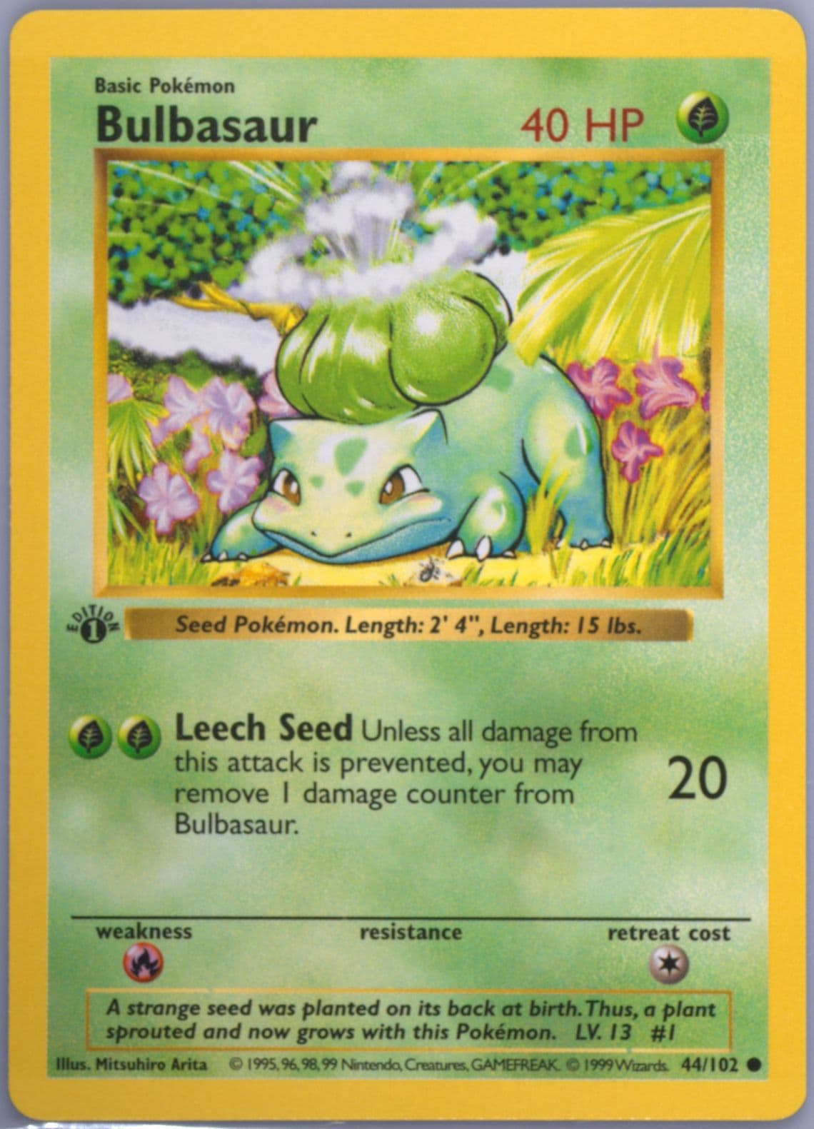 Bulbasaur 1st Edition (44) 1999 Pokemon Game