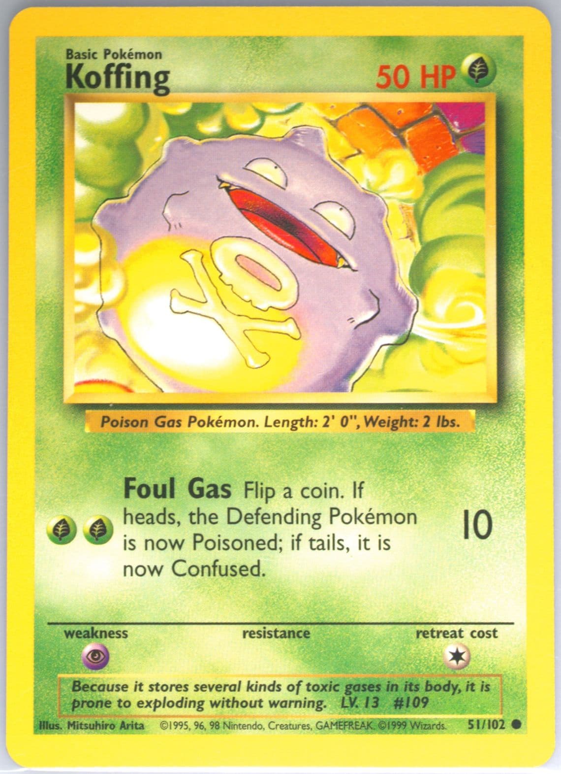 Koffing (51) 1999 Pokemon Game