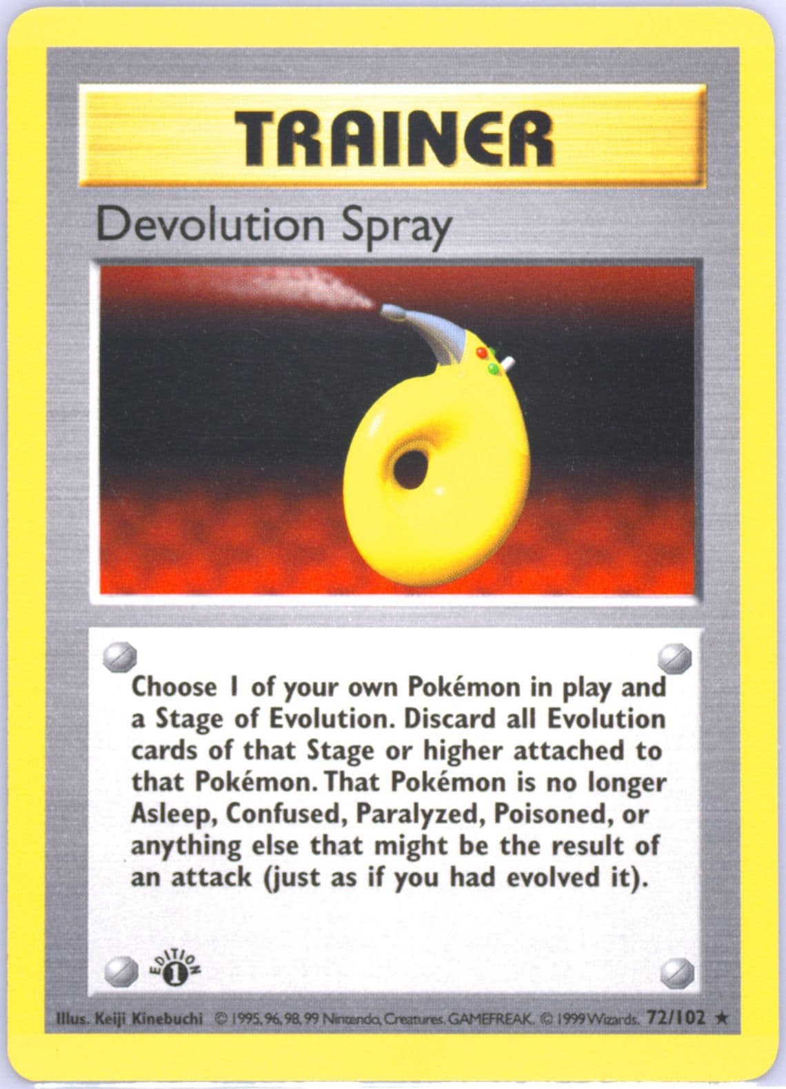 Devolution Spray 1st Edition (72) 1999 Pokemon Game