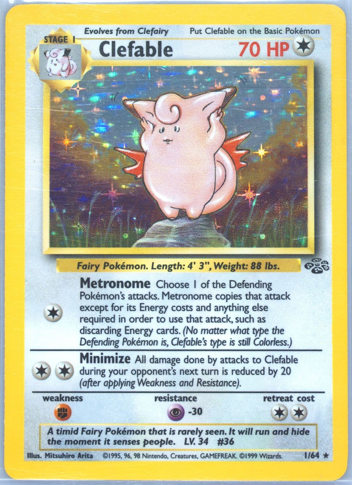 Clefable-Holo (1) 1999 Pokemon Jungle