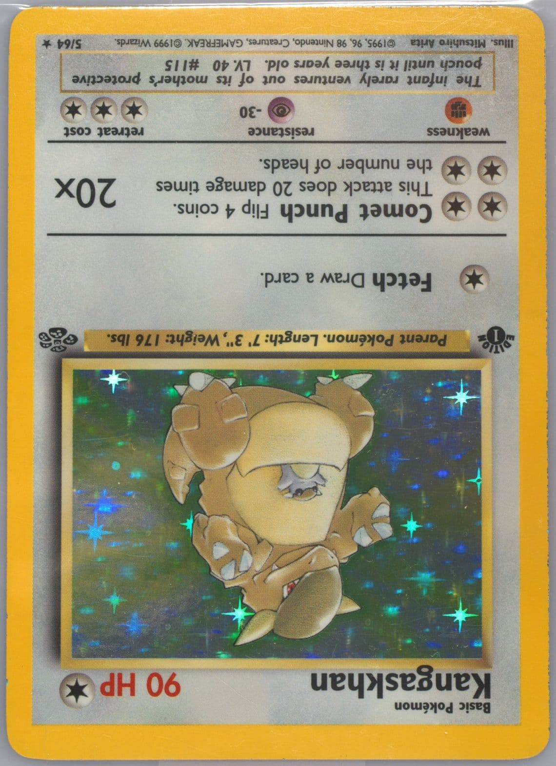 Kangaskhan-Holo 1st Edition (5) 1999 Pokemon Jungle