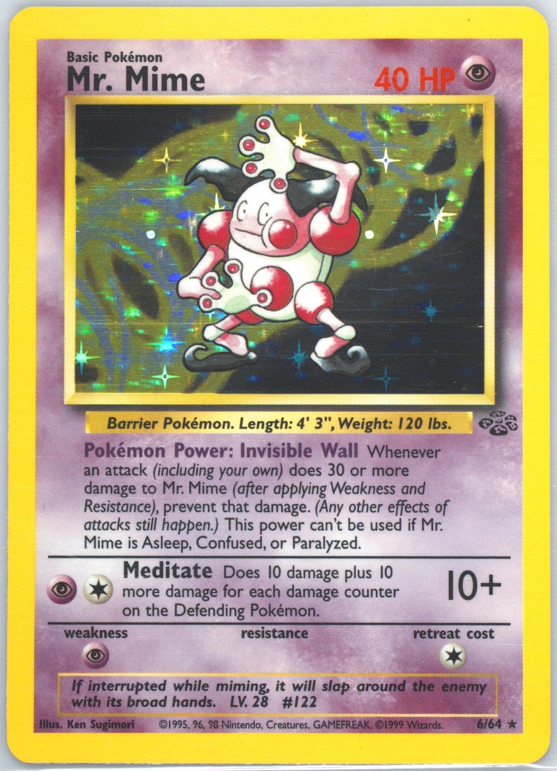 Mr. Mime-Holo (6) 1999 Pokemon Jungle