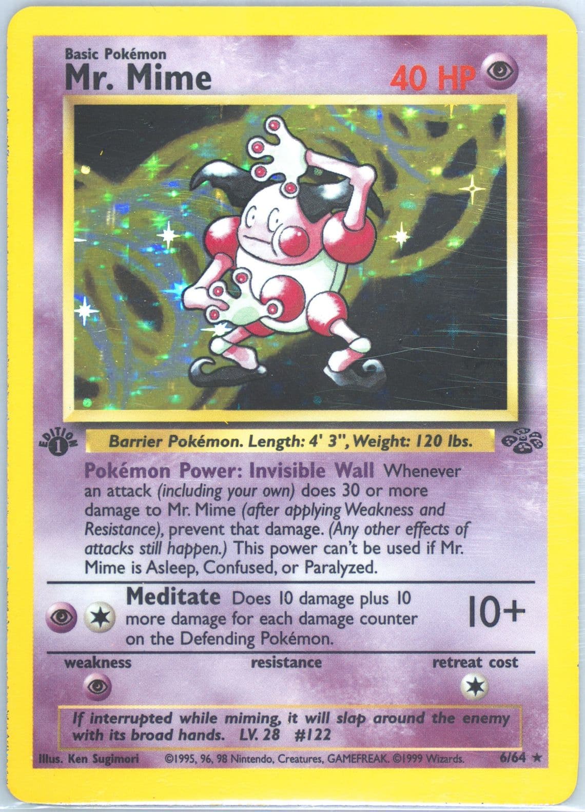 Mr. Mime-Holo 1st Edition (6) 1999 Pokemon Jungle