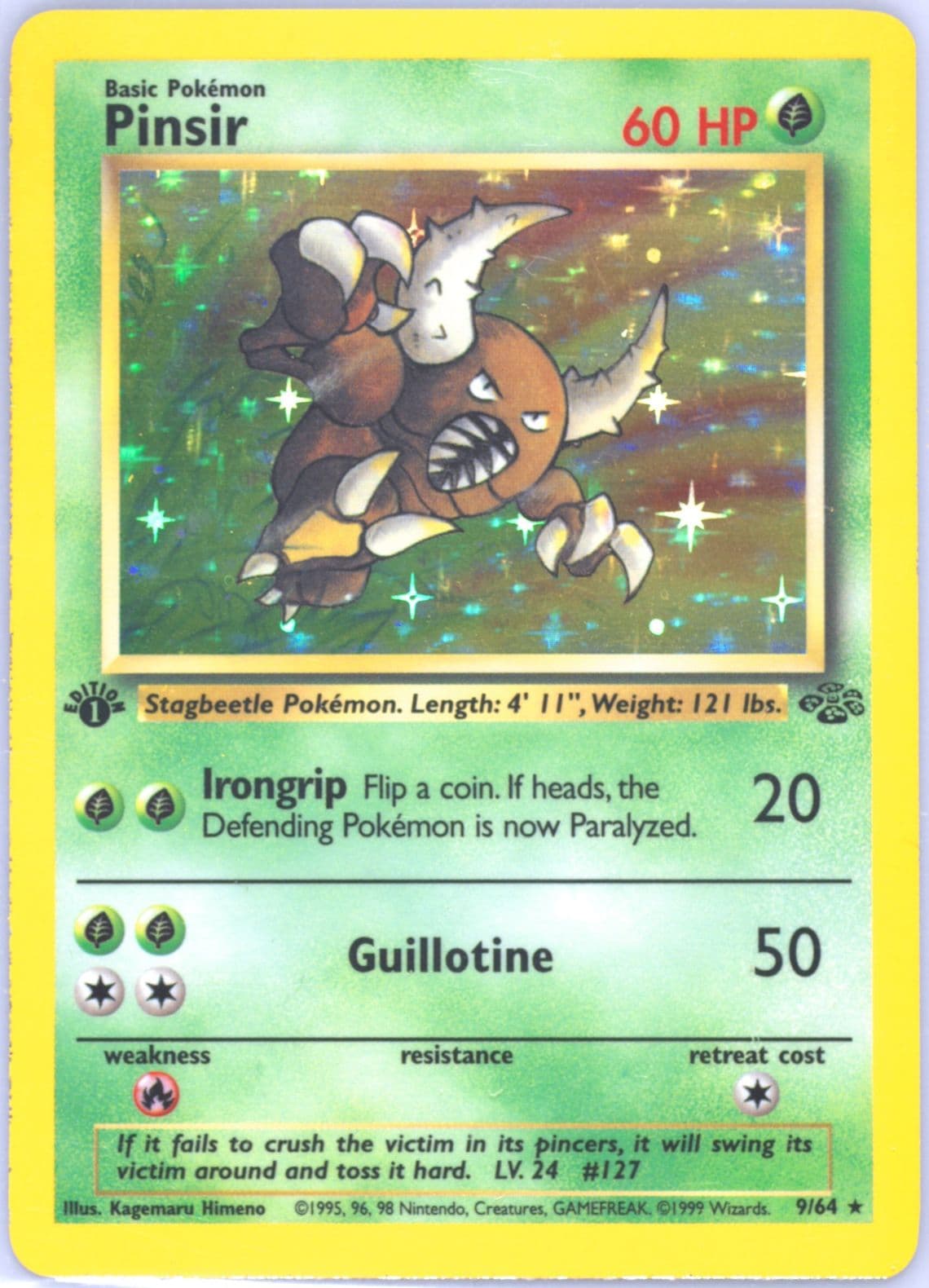 Pinsir-Holo 1st Edition (9) 1999 Pokemon Jungle