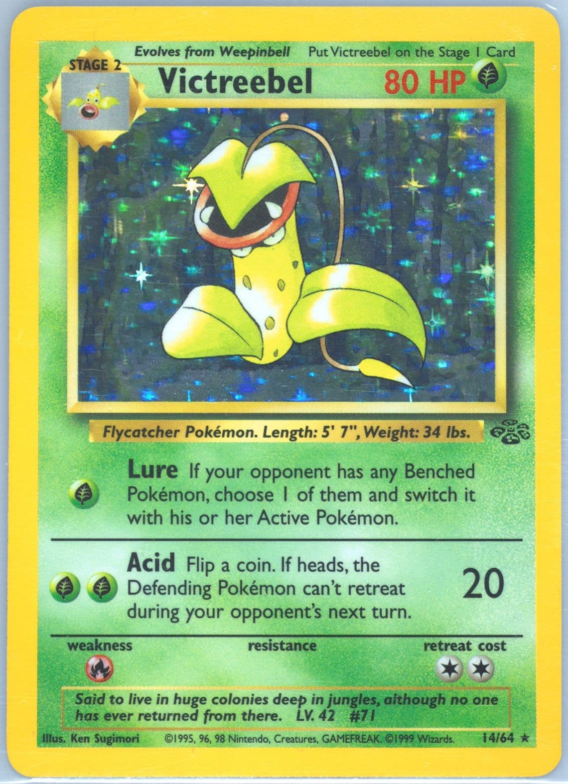 Victreebel-Holo (14) 1999 Pokemon Jungle