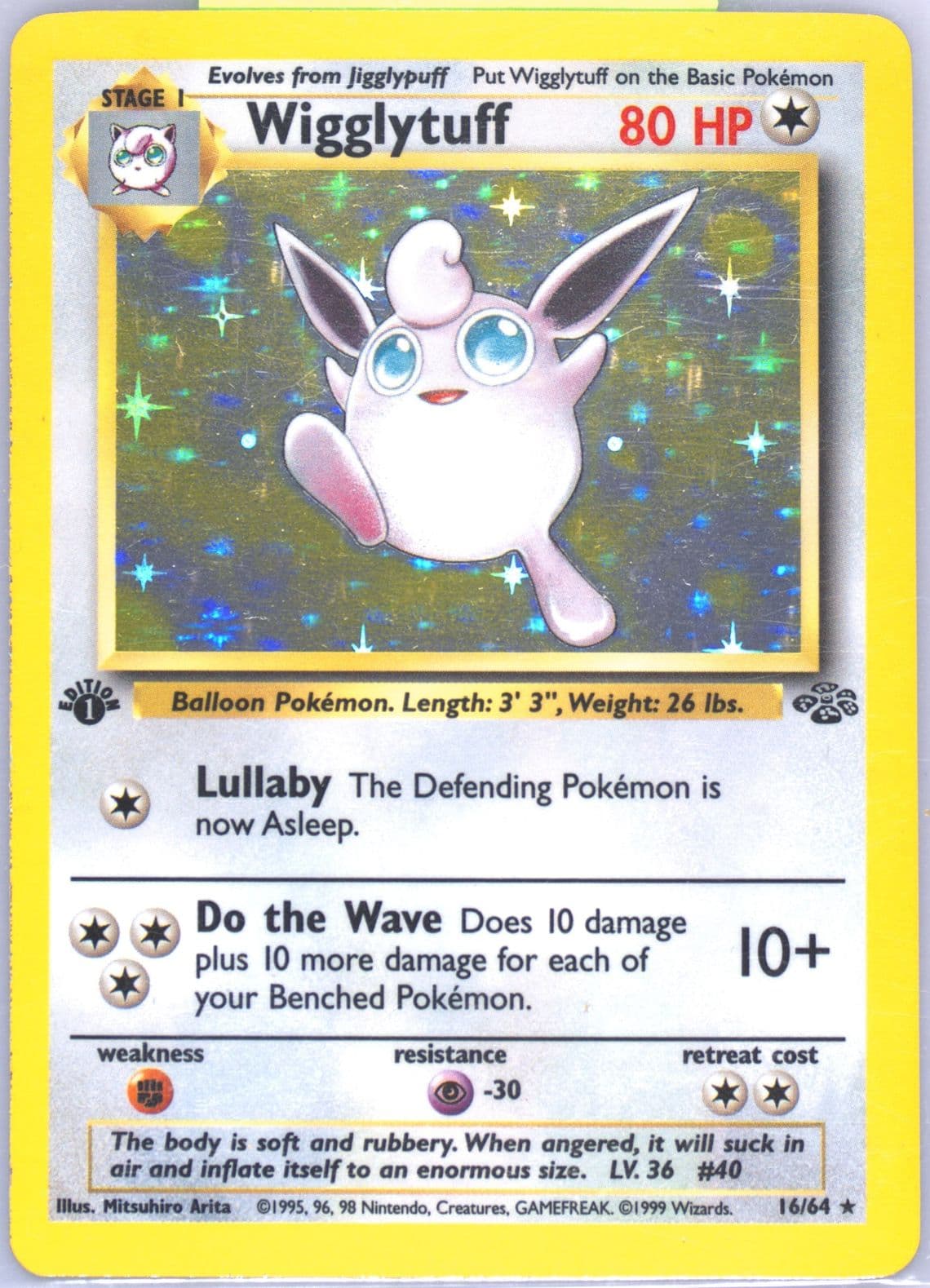 Wigglytuff-Holo 1st Edition (16) 1999 Pokemon Jungle