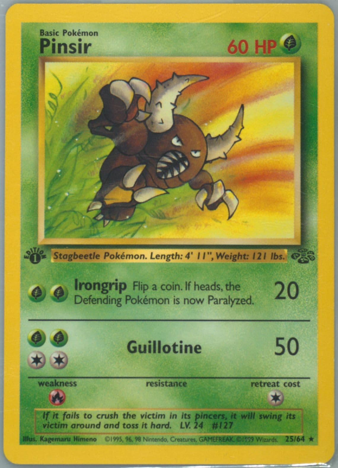 Pinsir 1st Edition (25) 1999 Pokemon Jungle