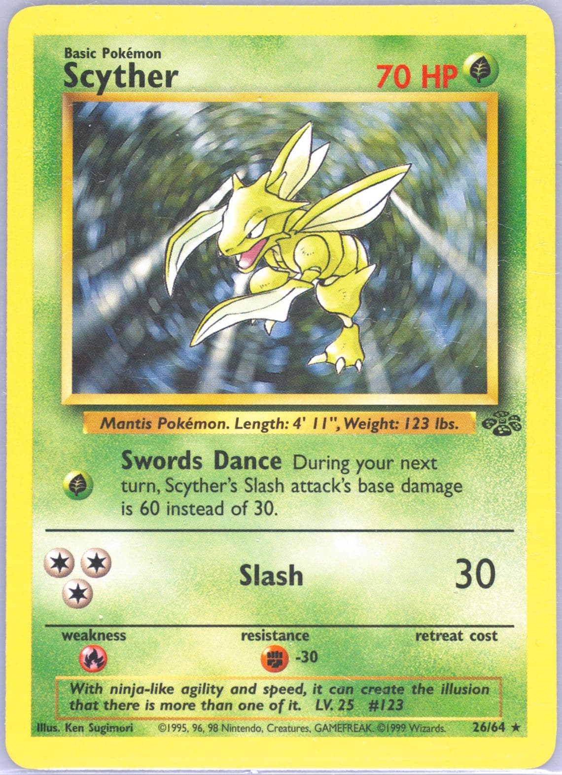 Scyther (26) 1999 Pokemon Jungle