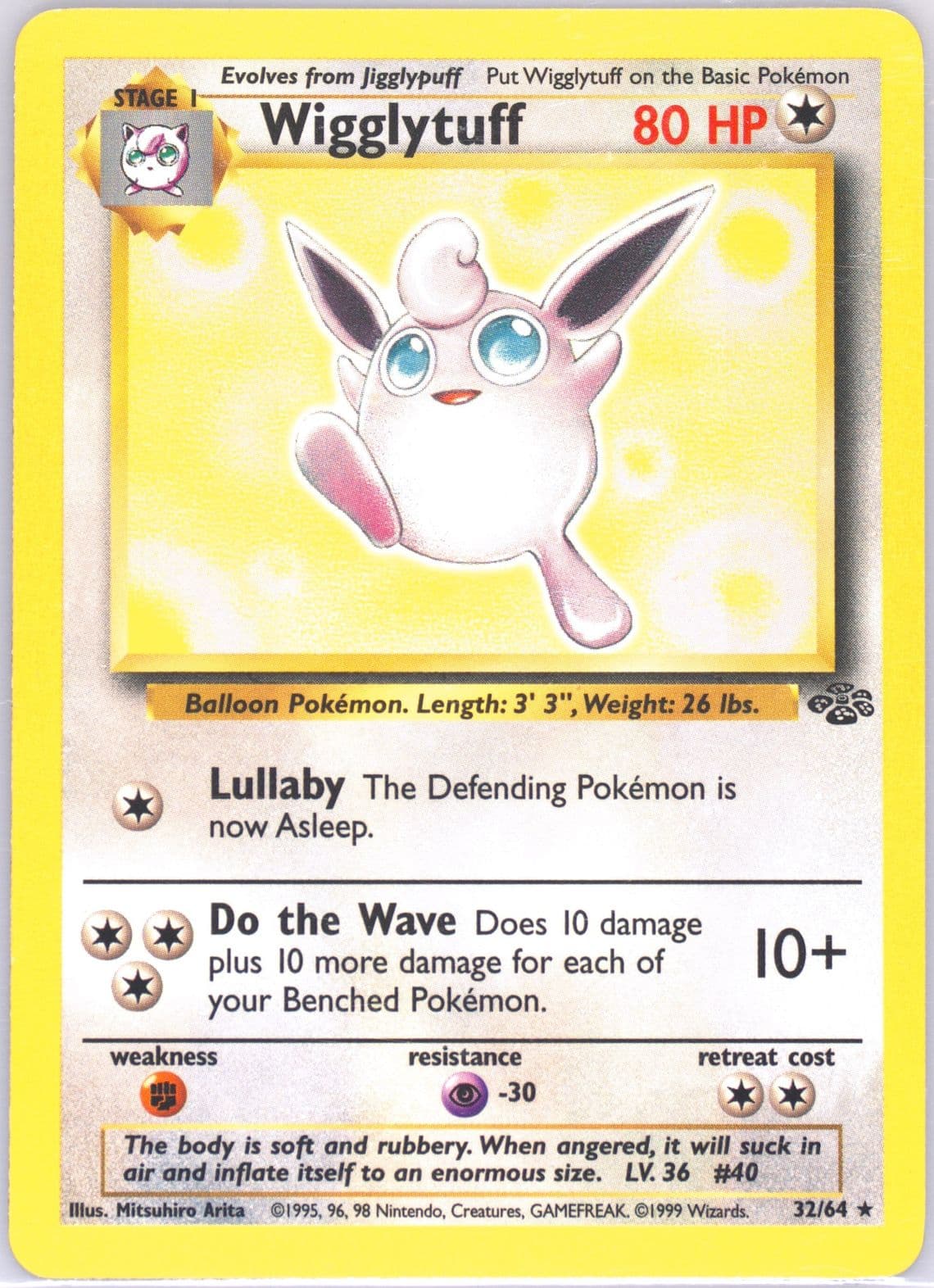 Wigglytuff (32) 1999 Pokemon Jungle