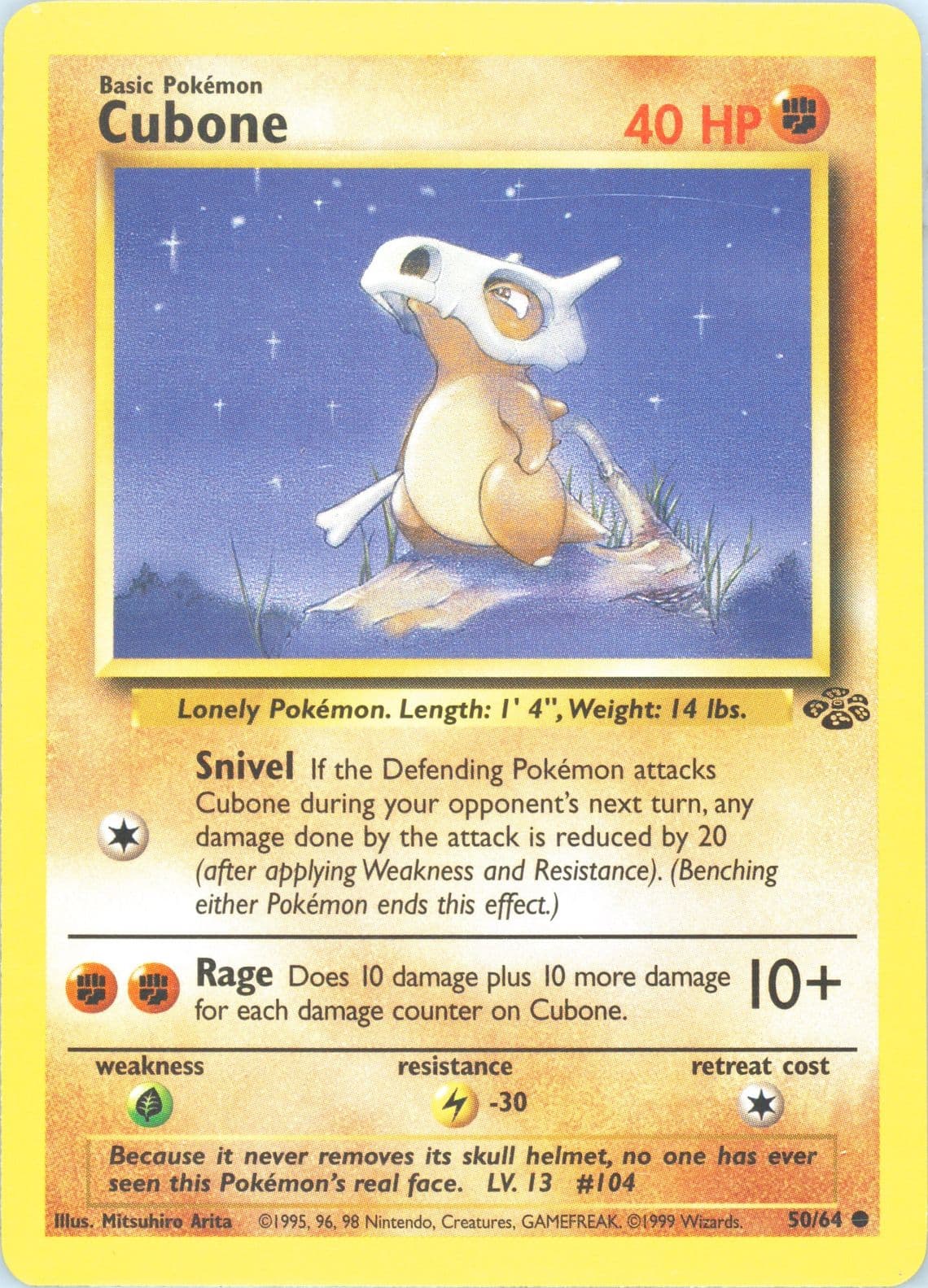 Cubone (50) 1999 Pokemon Jungle