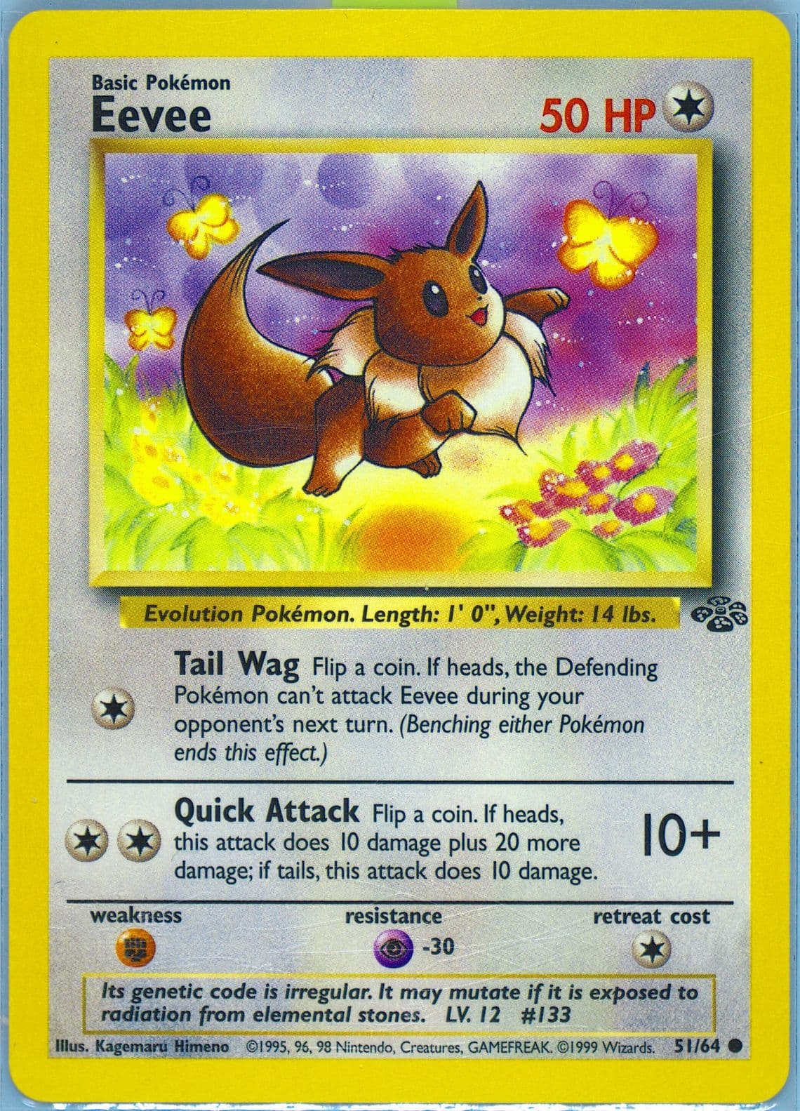 Eevee (51) 1999 Pokemon Jungle