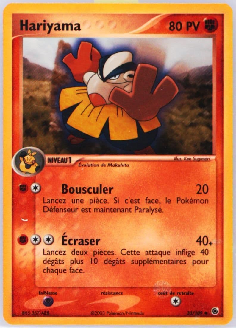 Hariyama-Reverse Foil French (33) 2003 Pokemon EX Ruby & Sapphire