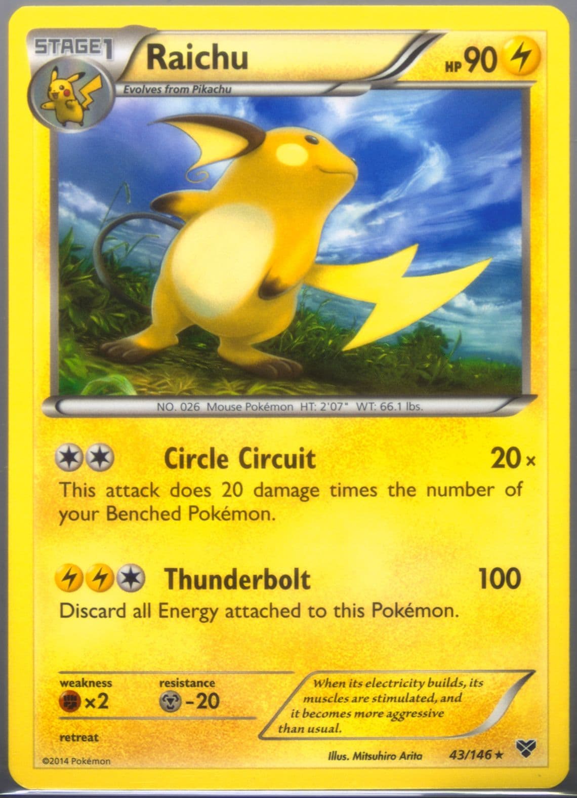 Raichu (43) 2014 Pokemon XY