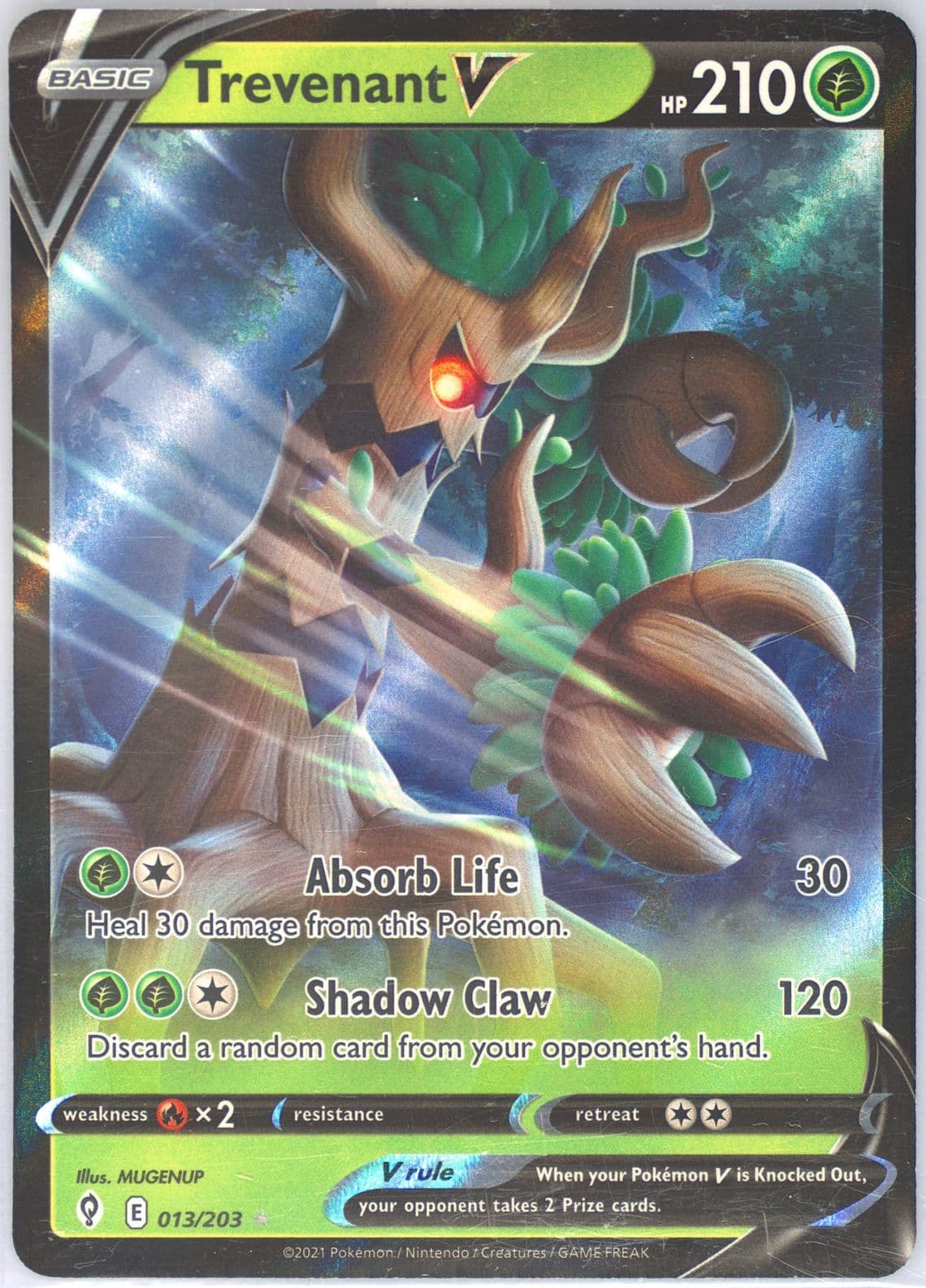 Trevenant V (013) 2021 Pokemon Sword & Shield Evolving Skies