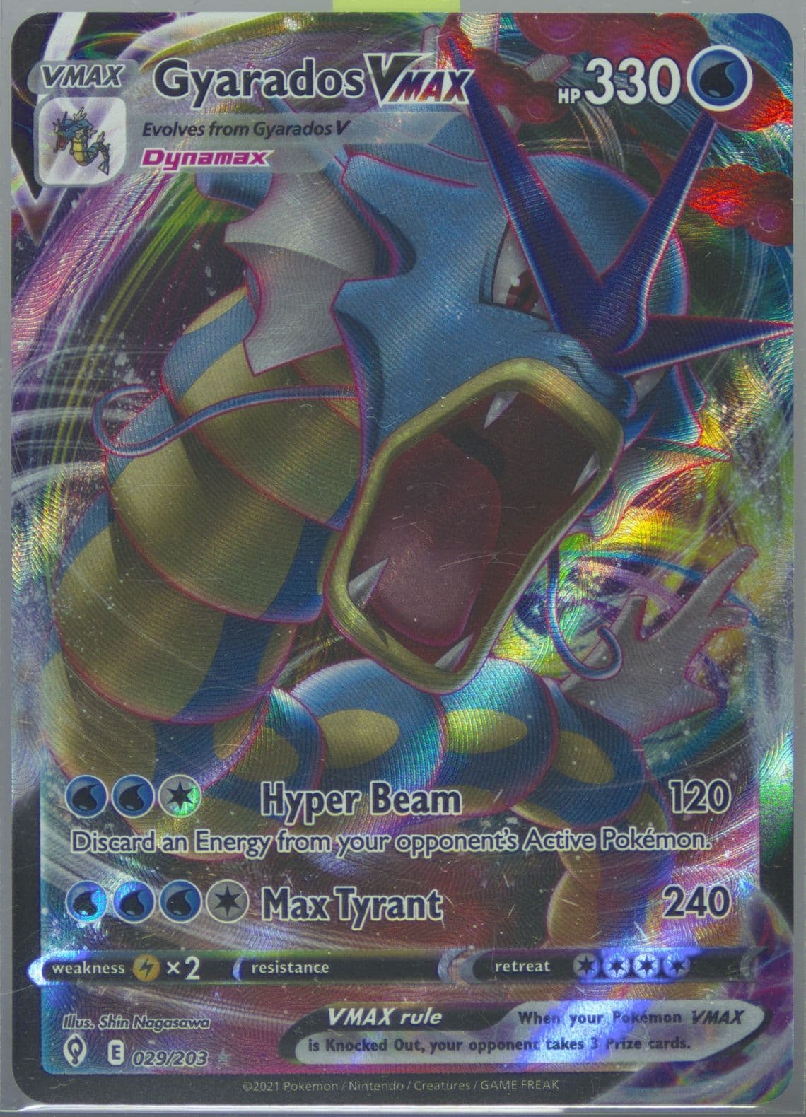 Full Art/Gyarados Vmax (029) 2021 Pokemon Sword & Shield Evolving Skies