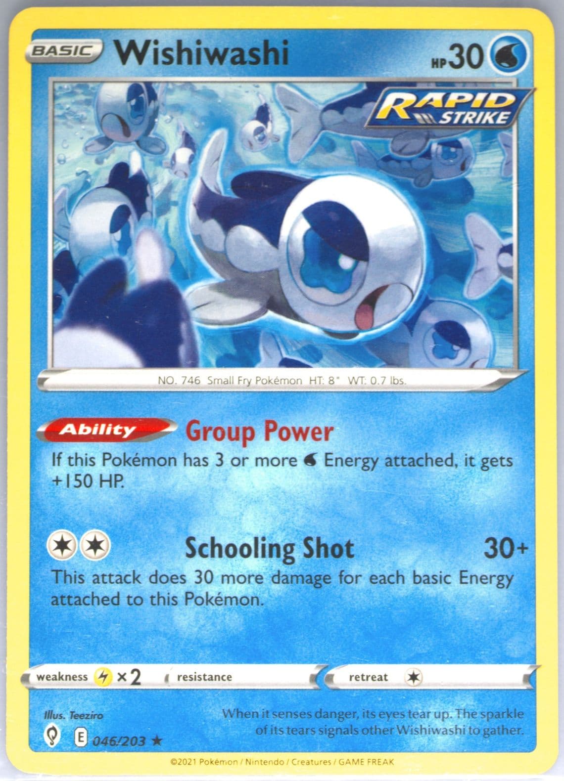 Wishiwashi (046) 2021 Pokemon Sword & Shield Evolving Skies