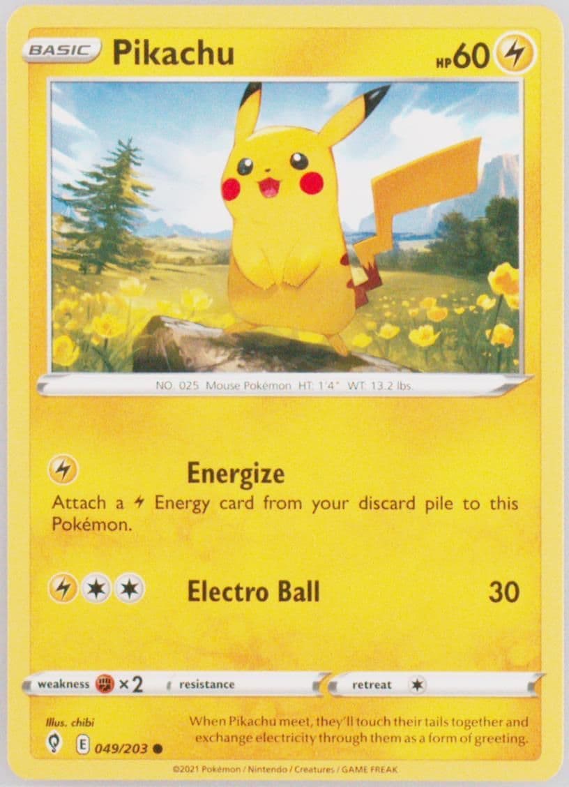 Pikachu (049) 2021 Pokemon Sword & Shield Evolving Skies