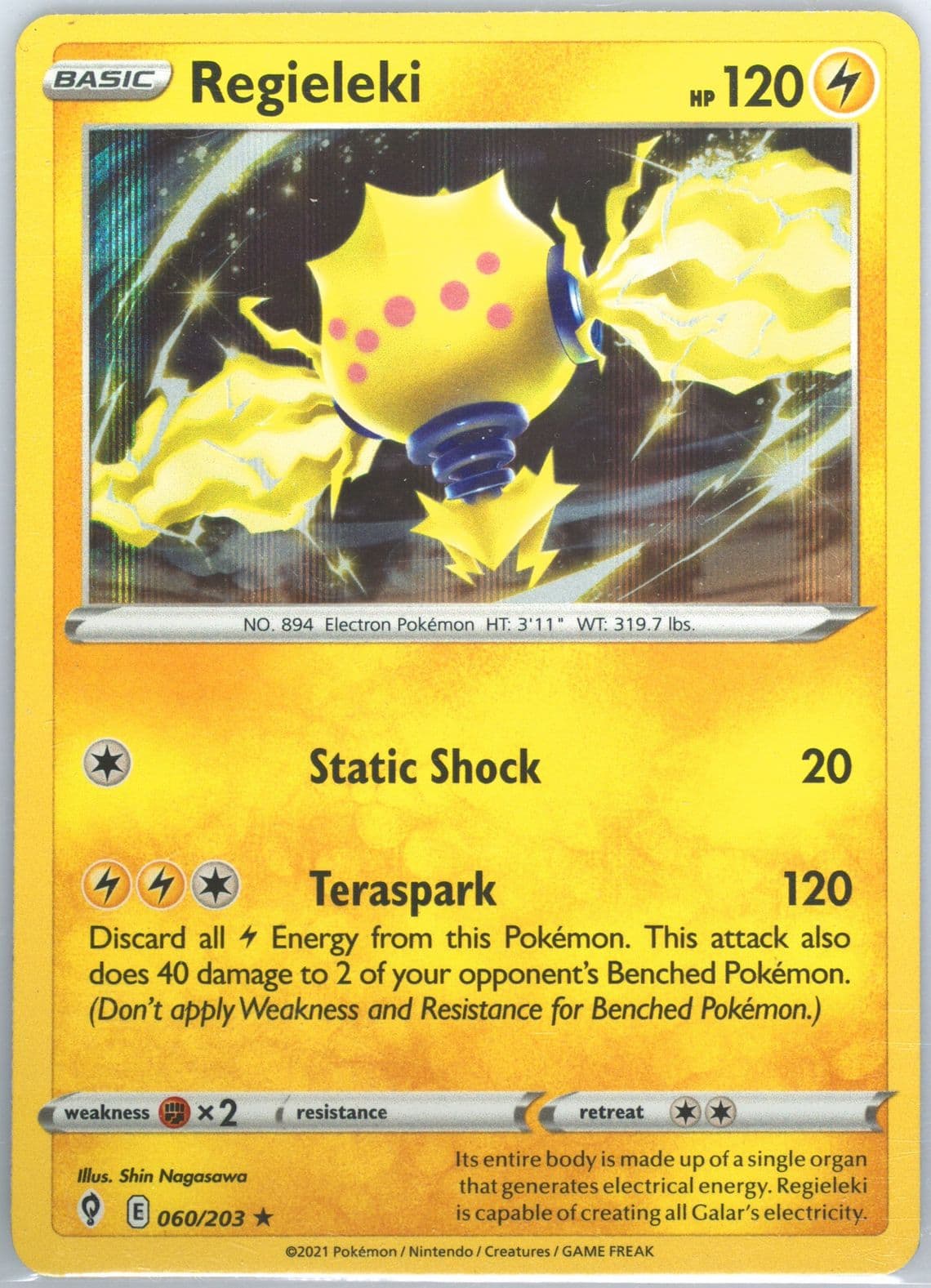 Regieleki-Holo (060) 2021 Pokemon Sword & Shield Evolving Skies