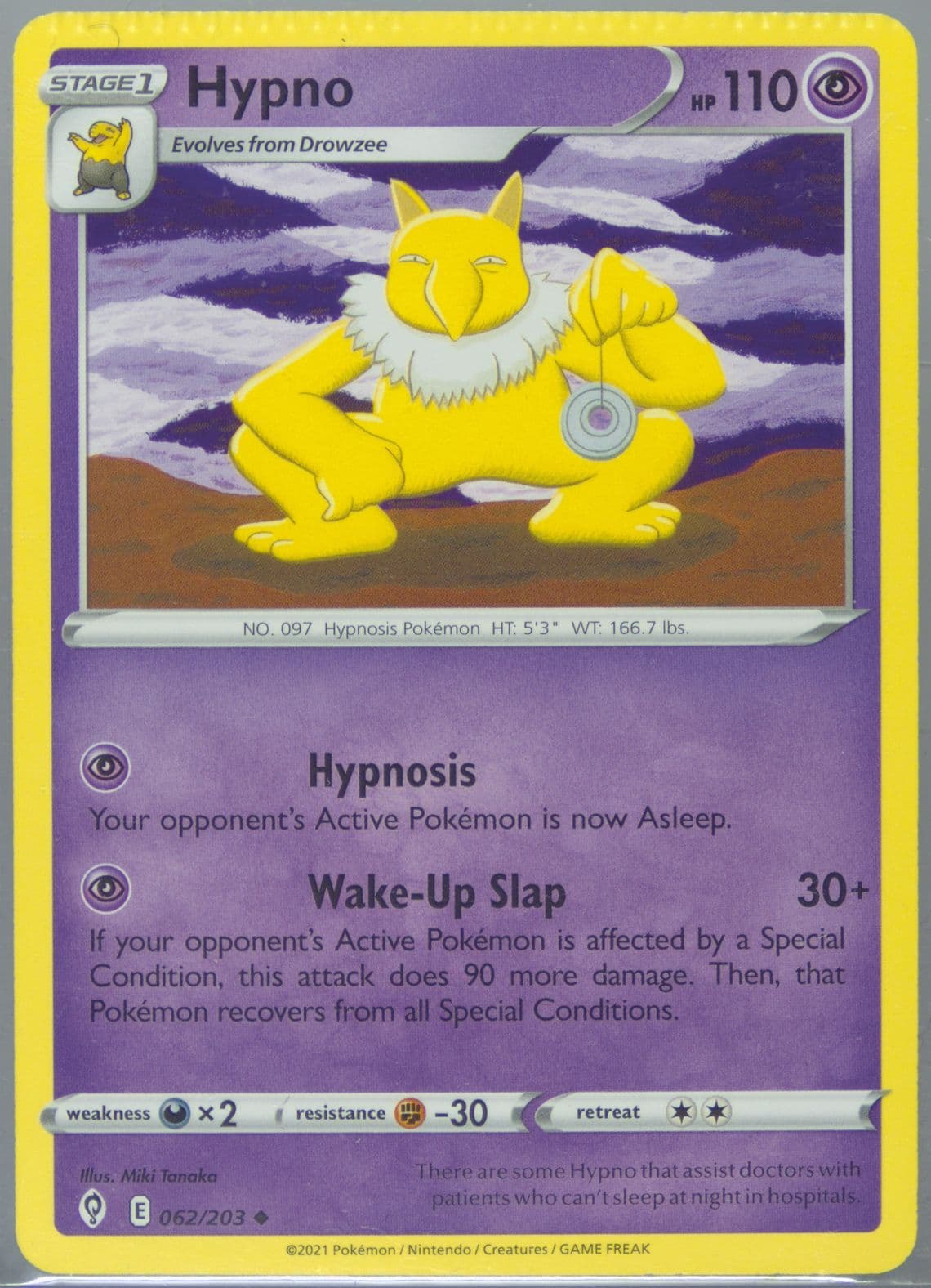 Hypno (062) 2021 Pokemon Sword & Shield Evolving Skies