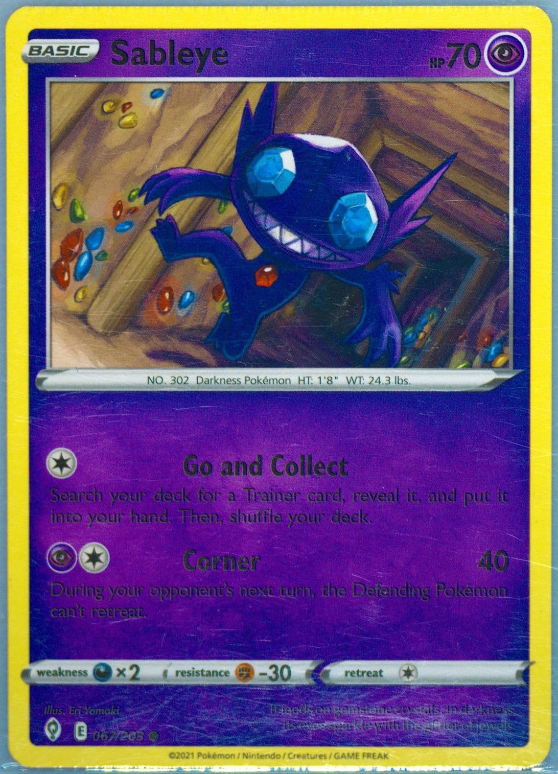 Sableye (067) 2021 Pokemon Sword & Shield Evolving Skies